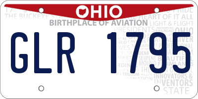 OH license plate GLR1795