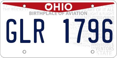 OH license plate GLR1796