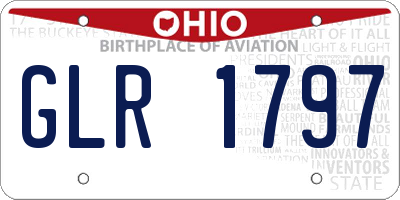 OH license plate GLR1797