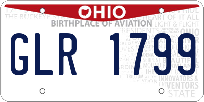 OH license plate GLR1799