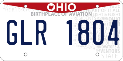 OH license plate GLR1804