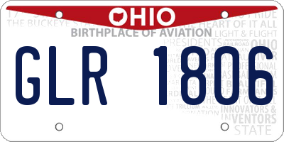 OH license plate GLR1806