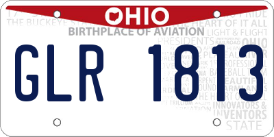 OH license plate GLR1813