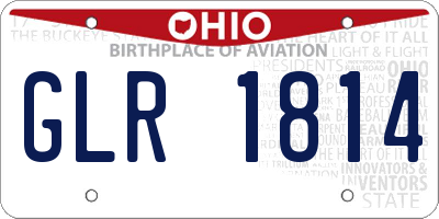 OH license plate GLR1814