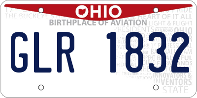 OH license plate GLR1832
