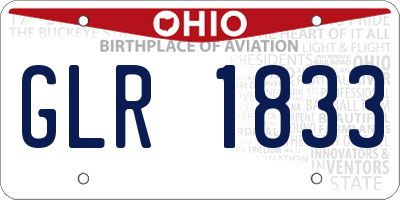 OH license plate GLR1833