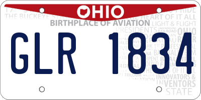 OH license plate GLR1834