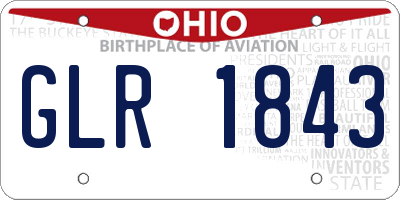 OH license plate GLR1843