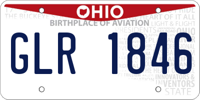 OH license plate GLR1846