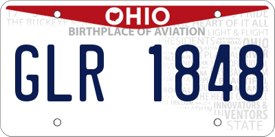 OH license plate GLR1848
