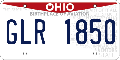 OH license plate GLR1850