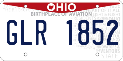 OH license plate GLR1852
