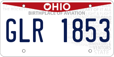 OH license plate GLR1853