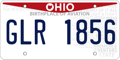 OH license plate GLR1856