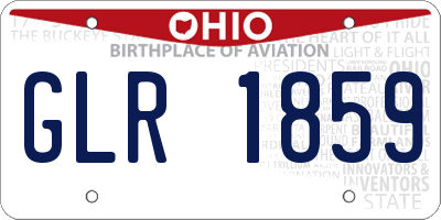 OH license plate GLR1859