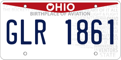 OH license plate GLR1861
