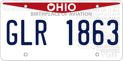 OH license plate GLR1863