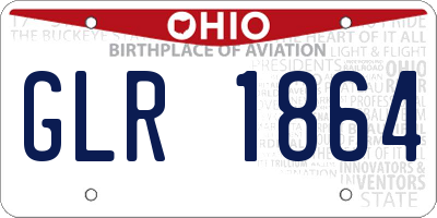 OH license plate GLR1864