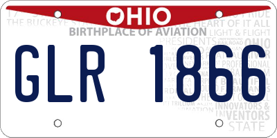 OH license plate GLR1866