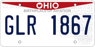 OH license plate GLR1867