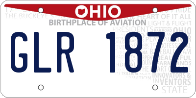 OH license plate GLR1872