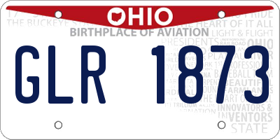 OH license plate GLR1873