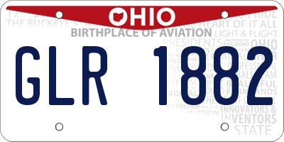 OH license plate GLR1882
