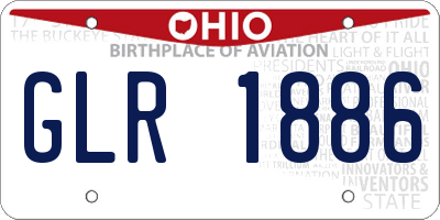 OH license plate GLR1886
