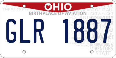 OH license plate GLR1887
