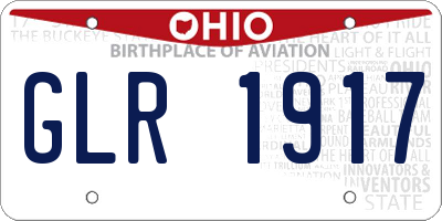 OH license plate GLR1917
