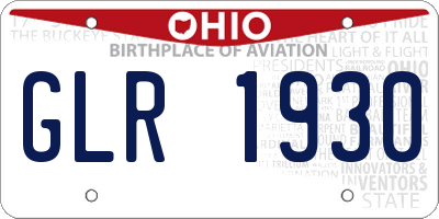 OH license plate GLR1930
