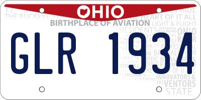 OH license plate GLR1934
