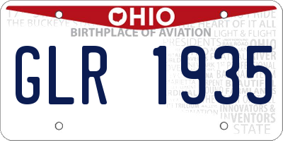 OH license plate GLR1935