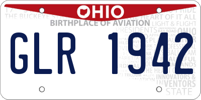 OH license plate GLR1942