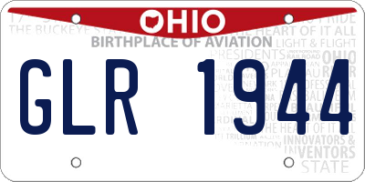 OH license plate GLR1944