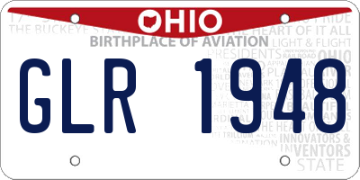 OH license plate GLR1948