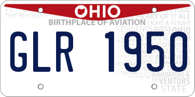 OH license plate GLR1950