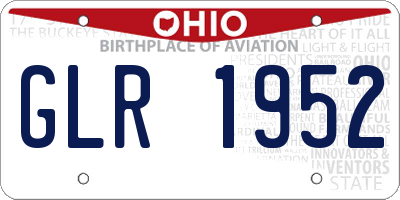 OH license plate GLR1952