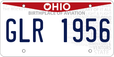 OH license plate GLR1956