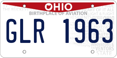 OH license plate GLR1963