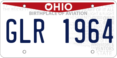 OH license plate GLR1964
