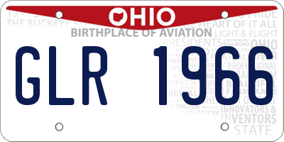 OH license plate GLR1966