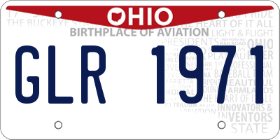 OH license plate GLR1971