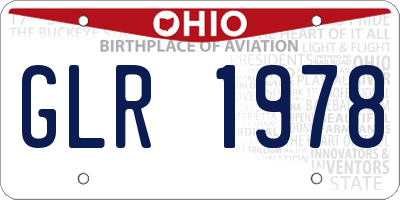 OH license plate GLR1978