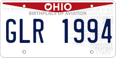 OH license plate GLR1994