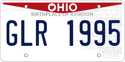OH license plate GLR1995