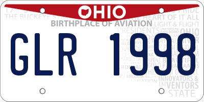 OH license plate GLR1998