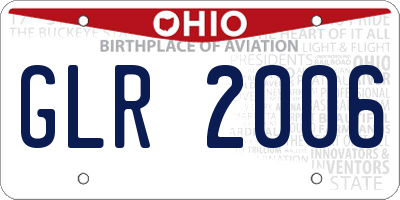 OH license plate GLR2006