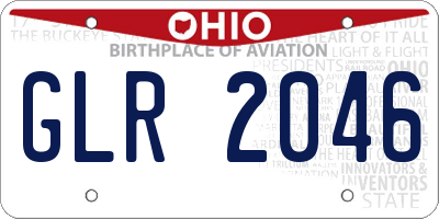 OH license plate GLR2046