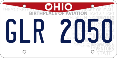 OH license plate GLR2050